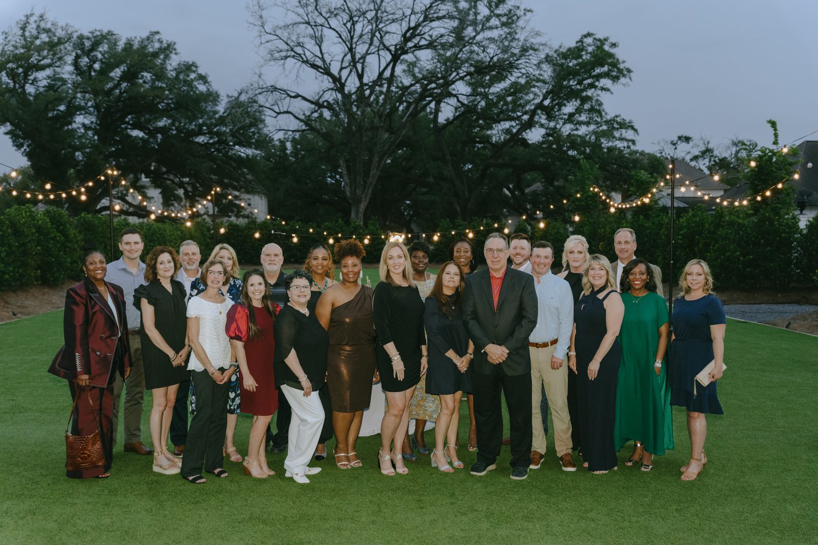 A company team together at their event